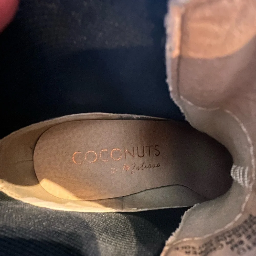 Coconuts by Matisse Women’s Gold Snake-Print Booties Size 6 pointed toe slip on